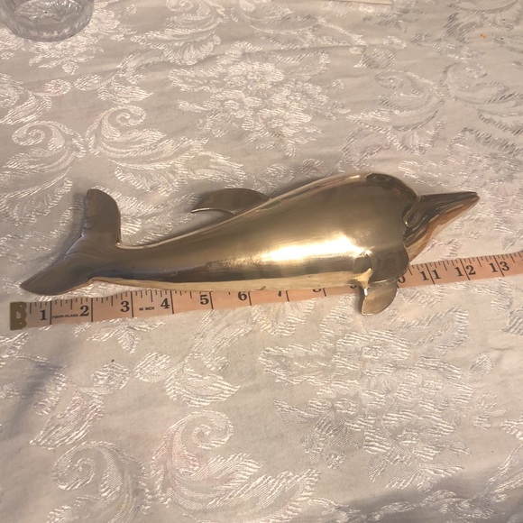 Vintage Brass Dolphin - Picture 2 of 14